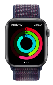 Apple Watch showing Activity rings